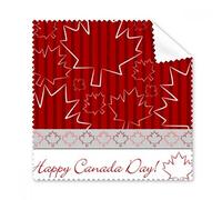 Maple Leaf Texture 4th Of July Happy Canada Day Glasses Cloth Cleaning Cloth Gift Phone Screen Cleaner 5pcs