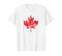 Maple Leaf Vintage Canada Flag Proud Canadian T-Shirt