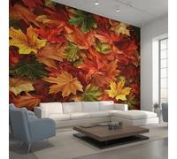 Maple Leaf Wallpaper for Living Room, Autumn Leaves Wall Mural for Bedroom 200x140 cm, Non-Woven Photo Wallpaper, Home Decor D&O96