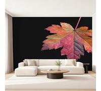 Maple Leaf Wallpaper for Living Room, Plant Maple Leaves Wall Mural for Bedroom 250x175 cm, Non-Woven Photo Wallpaper, Home Decor D&O136