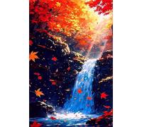 Maple Leaf Waterfall Jigsaw Puzzles for Adults 1500 Pieces Educational Toys Challenging Game 1500 Piece Puzzles for Adults for The Whole for Women Gifts for Men