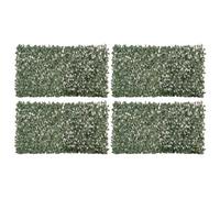 Maple Leaf Willow Fence 4 Piece Expandable Artificial Trellis Privacy Screen Uv Resistant