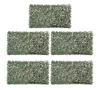 Maple Leaf Willow Fence - Expandable Privacy Trellis Panel - 1 to 5 Piece Options - Artificial Greenery Screen for Garden, Patio, Balcony - UV Resistant & Weatherproof (5 Piece)