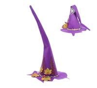 Maple Leaf Witch Hat Costume Women Cosplay Felt Witch Hat for Dress Up Headgear for Holiday Performance Photography Stage Events Decorations
