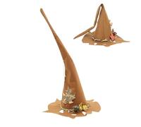 Maple Leaf Witch Hat Costume Women Cosplay Felt Witch Hat for Dress Up Headgear for Holiday Performance Photography Stage Events Decorations