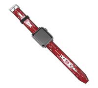 Maple Leaf with Firework Canada Day Cute Leather Watch Strap Compatible with IWatch Sport Replacement Band for Men Women