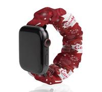 Maple Leaf with Firework Canada Day Soft Elastic Scrunchie Watch Strap Compatible with IWatch Series 6 5 4 3 2 1 Printed Wristbands Bands