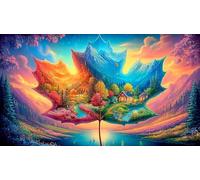 Maple-Leaf-World 1000 Piece Educational Game Challenge Jigsaw Puzzles Great Gift Idea Puzzles for Adults Kids 38x52cm/1000pcs