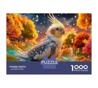 Maple Leaf World 1000 Piece Jigsaw Puzzle for Women, Men Parrot Autumn Foliage Brainteasing Jigsaws Challenge Games Great Gift 52x38cm/1000pcs