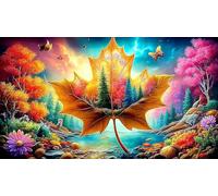 Maple-Leaf-World 1000 Pieces Recycled Paper Jigsaw Puzzle Impossible Hard Difficult Educational Games for The Whole for Women, Gifts for Men 38x26cm/1000pcs