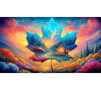 Maple-Leaf-World Jigsaw Puzzle 1000 Piece Recycled Paper Great Gift Idea Challenging Puzzles for Adults and Kids Age 12 Years + 70x50cm/1000pcs