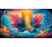 Maple-Leaf-World Jigsaw Puzzles 1000 Pieces Fun and Challenging Family Game Puzzle Game Great Gift Idea for The Whole for Women, Gifts for Men 38x52cm/1000pcs