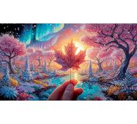 Maple-Leaf-World Puzzle for Adults 1000Pc Recycled Paper Educational Games Impossible Hard Difficult Challenging for Wall Decoration and Gifts 70x50cm/1000pcs