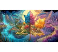 Maple-Leaf-World Puzzle for Adults Kids 1000Pc Recycled Paper Puzzle Game Educational Games for Home Activity & Fun Present 38x52cm/1000pcs