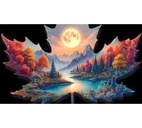 Maple-Leaf-World Puzzle for Adults Kids 1000Pc Recycled Paper Puzzle Game Educational Games for Home Activity & Fun Present 38x52cm/1000pcs