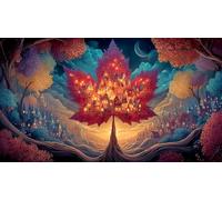 Maple-Leaf-World Puzzle Game 1000Pc Jigsaw Puzzles Educational Game Challenge Challenging for Adults and Kids Age 12 Years + 70x50cm/1000pcs