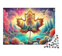 Maple Leaf World Puzzles 1000 Pieces for Adults Jigsaw Magical Carousel Puzzle Educational Games Beautiful Decoration Challenging Colourful A Unique100% Recvcled Cardboard38x26cm/1000pcs