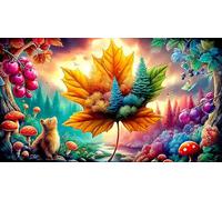 Maple-Leaf-World Recycled Paper Puzzle 1000 Pieces Fun and Challenging Family Game Puzzle Game for The Whole for Women, Gifts for Men 38x52cm/1000pcs