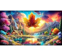 Maple-Leaf-World Recycled Paper Puzzle 1000 Pieces Fun and Challenging Family Game Puzzle Game for The Whole for Women, Gifts for Men 70x50cm/1000pcs