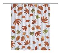 Maple LeafOpaque Polyester Shower Curtain, Water-Resistant, Heat-Resistant, 12 C-Shaped Hooks & Stainless Grommets - Shower Curtains, Shower Curtains for Bathroom, Bathroom Shower Curtain56.30x70.87In