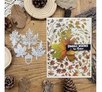 Maple Leaves and Nut Metal Die Cuts,Christmas Pine Maple Leaf Wedding Card Cutting Dies Cut Stencils DIY Decorative Embossing Paper Scrapbooking Card Making