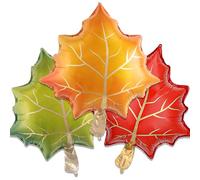 Maple Leaves Balloon Thanksgiving Foil Balloons Autumn Balloon for Fall Harvest Themed Party Decoration Supplies Fall Birthday Decoration Decor Ballons Arch Kits Party Balloons Set 3pcs