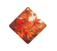 Maple Leaves in The Sun Car Air Freshener Hanging, Long Lasting Scented Car Aromatherapy Tablets, Rhombus Fragrance Scented Cards for Vehicles, Bedroom, Wardrobe White-style