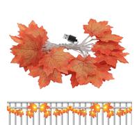Maple Leaves Lights - USB Autumn Fairy Lamp| 6 Meters 40 LED Copper Wire | Indoor Outdoor Garden Wedding Party Thanksgiving Decoration Cožy Seasonal Lighting Use