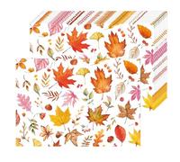 Maple Leaves Paper Placemats Pack of 50 Autumn Fallen Leaves Paper Table Mats 40 x 28 cm, Disposable Place Mats Decor for Kitchen, Restaurant, Farmhouse, Holiday, Party