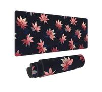 Maple Leaves Print Mouse Pad Large Mouse Pad for Desk, Non-Slip Gaming Mousepad 12x31.5in
