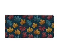 Maple Leaves Print Mouse Pad Large Mouse Pad for Desk, Non-Slip Gaming Mousepad 16x35.5in