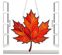 Maple Leaves Sun Catcher Decoration - 2D Acrylic Decoration in Country House Style for Autumn - Decorations for Autumn with Maple Leaves | For Indoor Outdoor Garden Home Office Party Home