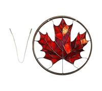 Maple Leaves Sun Catcher - Two Dimensional Acrylic Thanksgiving Party Supplies - Maple Leaves Stained Glass Window Decoration | for Indoor and Outdoor Use, Garden, Yard and Office