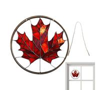 Maple Leaves Suncatcher,2D Acrylic Farmhouse Thanksgiving Decoration | Stained Glass Maple Leaves Window Decoration,for Indoor Outdoor Garden Housewarming Office Party Home Wall