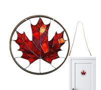 Maple Leaves Suncatcher for Window - 2D Acrylic Farmhouse Thanksgiving Decoration,Maple Leaves Stained Glass Window Ornaments | for Outdoor Yard Garden Housewarming Office Party Home
