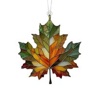 Maple Leaves Suncatchers, Suncatchers for Window Hanging, Maple Leaves Acrylic Stained Glass Window Hanging Ornament, Autumn Maples Leave Wall Decor for Halloween Thanksgiving Christmas Party