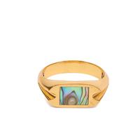 Maple Men's Danny Signet Ring Gold/Abalone