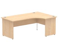Maple Panel End Ergonomic Office Desk Right, 180wx120/80dx73h (cm)