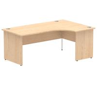 Maple Panel End Ergonomic Office Desk Right, 180wx120/80dx73h (cm), Express Delivery