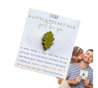 Maple Pocket Hug - Pocket Hug Keepsake, Pocket Hug Wooden Leaves | Hug Maple Wooden Keepsake with Delight, Special Wallet Card Keepsake for Kids, Lover, Friends, Family, Couple,