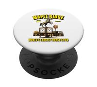 Maple Ridge BC Funny Horse Clock Landmark Parody PopSockets Adhesive PopGrip