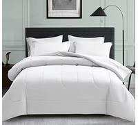 Maple&Stone Queen Size Comforter Set 7 Pieces Bed in a Bag - Down Alternative Bed Set with Sheets, Pillowcases & Shams, Soft Reversible Duvet Insert for Queen Bed, White