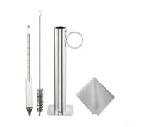 Maple Syrup Hydrometer Set, Cup Kit Stainless Steel Measures Sugar Content in Syrup Saccharometer Tool