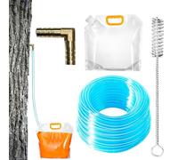 Maple Syrup Tapping Kit - L-Shaped Maples Sap Tap, Food Grade Tubing with Spile Cleaning Brushes, MapleSyrup Collecting Pipes Sap Tapping Kit with 5L Bags, for Maple Birch Syrup Collection Supplies