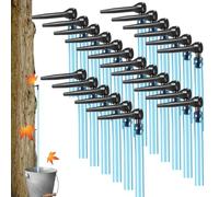 Maple Syrup Tapping Kit, Reusable Food Grade Tubing Drop Lines with Tree Taps, Maple Sap Collection Starter Kit