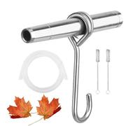 Maple Syrup Tapping Kit,Stainless Steel Maple Tree Taps, Maple Syrup Sap Tree Tap, Maple Tree Taps,Food Grade Tubing,Tree Tapping Kit Maple Syrup Supplies,Reusable Efficient Tree Taps