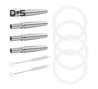 Maple Syrup Tapping Kit Stainless Steel Maple Tree Taps Set with Tubes Brushes Maple Syrup Spiles Maple Syrup Making Supplies for Beginners And Pros