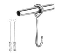 Maple Syrup Tapping Kit, Stainless Steel Maple Tree Taps Spiles for Making Maple Syrup, 6 Spiles and Hooks with 2 pack Spile Cleaning Brushes