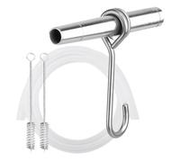 Maple Syrup Tapping Kit - Stainless Steel Maple Tree Taps Spiles for Making Maple Syrup, Maple Syrup Supplies Includes 1 Spiles, 1 Hooks, 1 3ft Food Grade Tubing & 2 Spile Cleaning Brushes