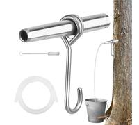 Maple Syrup Tapping Kit, Stainless Steel Maple Tree Taps Spiles for Making Maple Syrup, Maple Syrup Synthetic Filter, Maple Syrup Collecting Pipes Sap Tapping Kit for Birch Maple Syrup Supplies